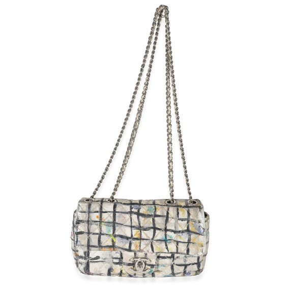 Chanel Multicolor Hand Painted Calfskin Graffiti Mini Flap Bag - Picture 4 of 7